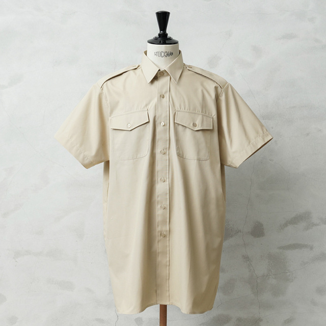 実物 新品 デッドストック イギリス軍 FAWN ARMY ALL RANKS ショートスリーブ ドレスシャツ【キャンペーン対象外】【I】 ミリタリー