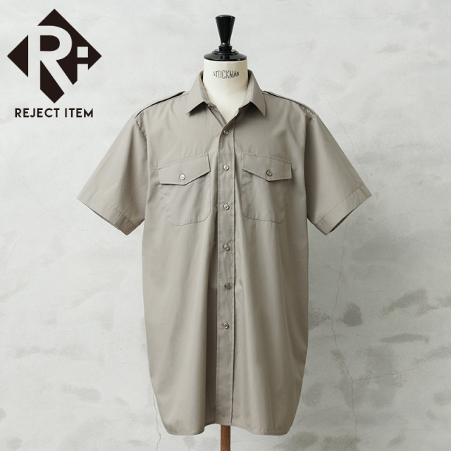 リジェクト 訳あり品 実物 USED イギリス軍 RM RAF & ARMY ショートスリーブ ドレスシャツ STONE【キャンペーン対象外】【I】 ミリタリー