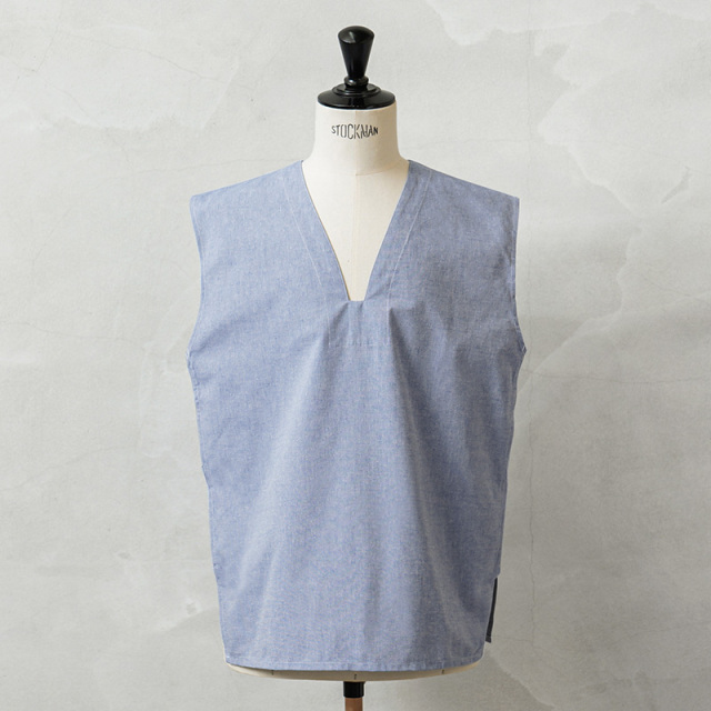 実物 新品 デッドストック フランス軍 GAO プルオーバー ベスト サックスブルー【キャンペーン対象外】【I】 ミリタリー