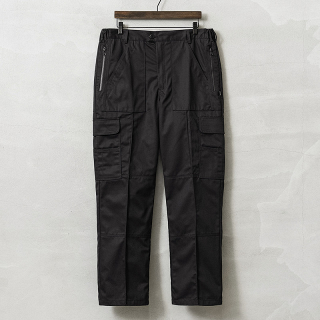 実物 新品 デッドストック イギリス警察 カーゴトラウザー ブラック ウエストゴム入り / カーゴパンツ【キャンペーン対象外】【I】 ミリタリー
