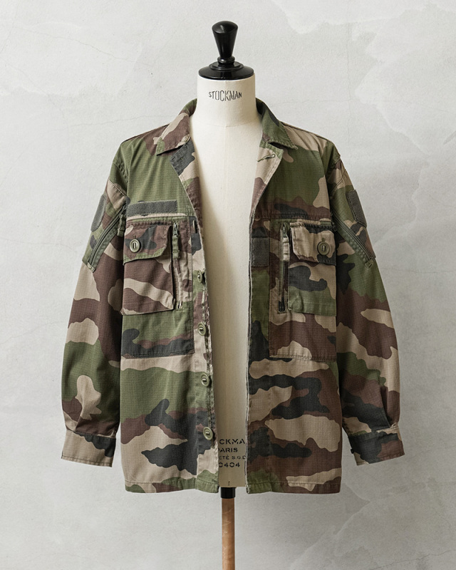 フランス軍GUERILLA SMOCKコンバットJKT CCEカモ デッド 実物 USED フランス軍 リップストップ フィールドジャケット CCE