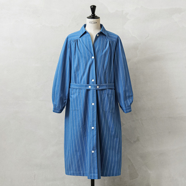 60s/デッドストック/スウェーデン軍 ブルーストライプ ホスピタルコート/M 実物 新品 デッドストック スウェーデン軍 60's ブルー