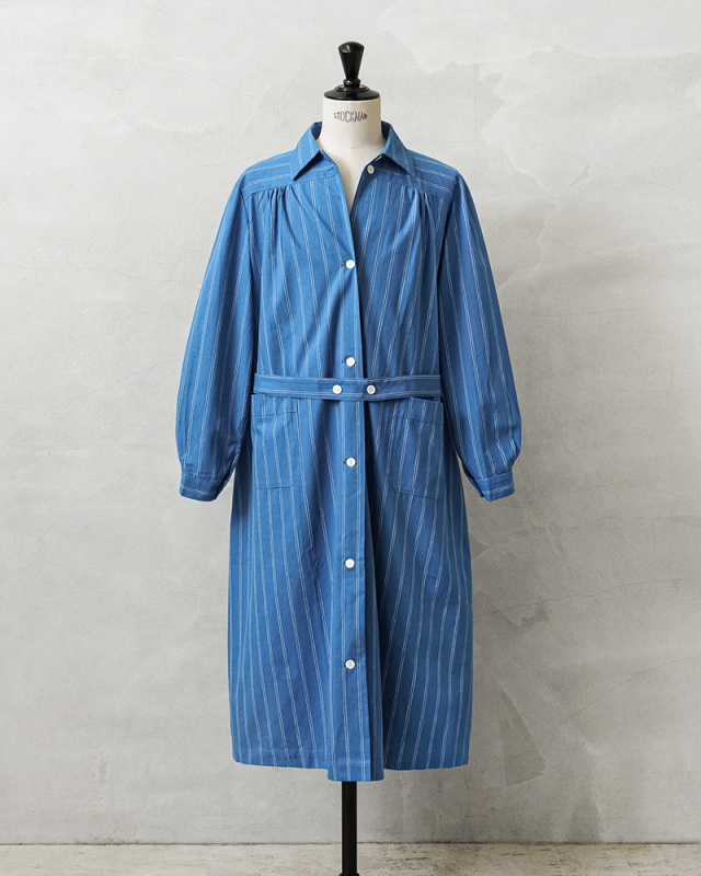60s/デッドストック/スウェーデン軍 ブルーストライプ ホスピタルコート/M 実物 新品 デッドストック スウェーデン軍 60's ブルー