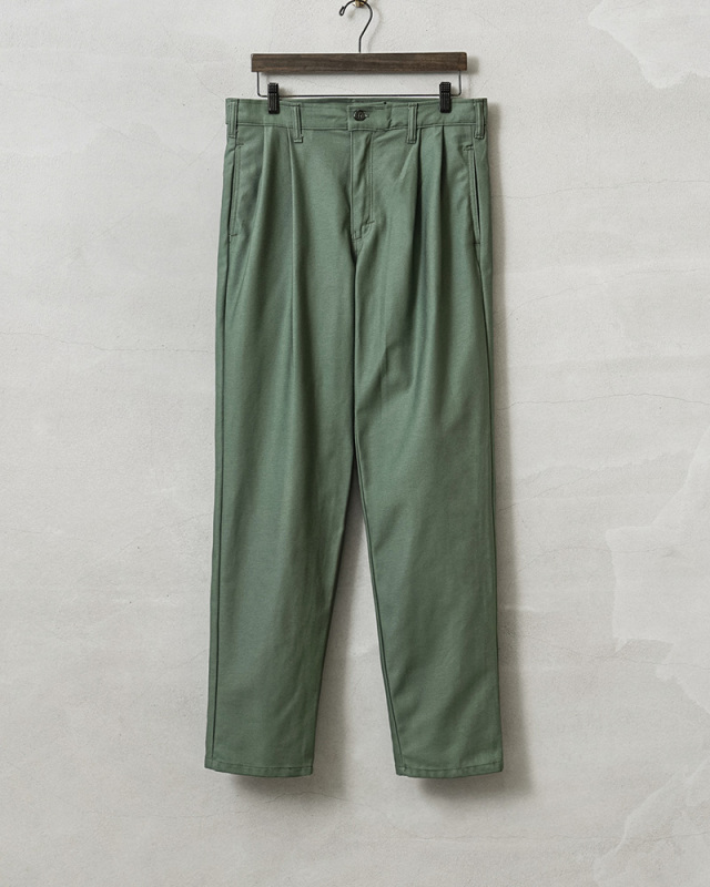 MADE IN USA デッドストック コットンサテン ツータック