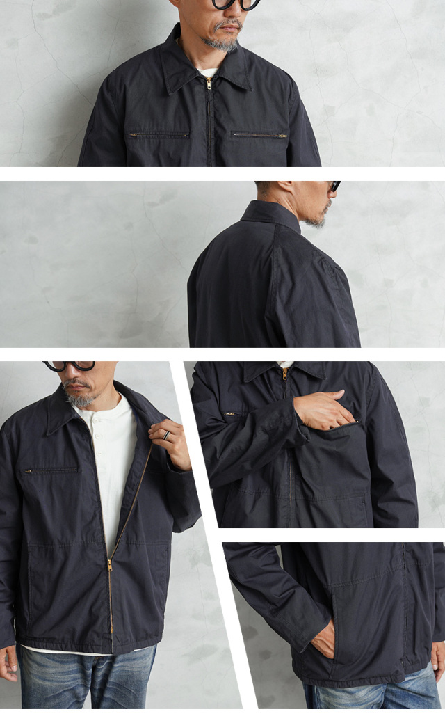 実物 USED 米軍 U.S.NAVY ユーティリティ ジャケット NAVY
