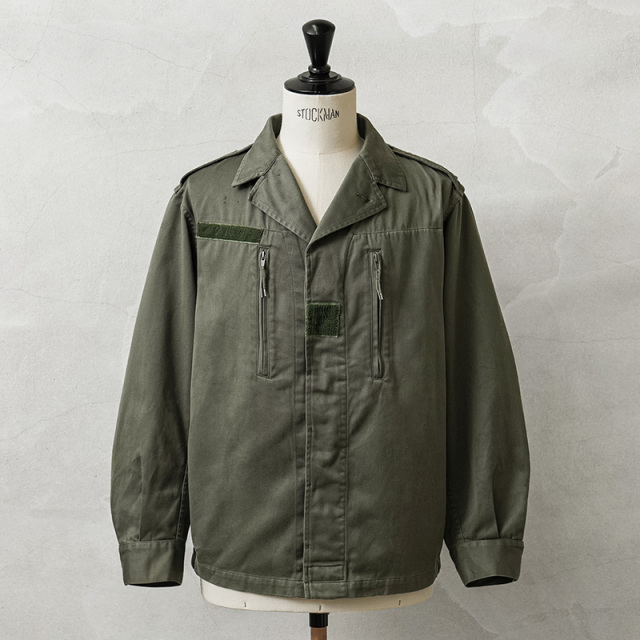 実物 USED フランス軍 F-2 ジャケット オリーブ 2ポケット