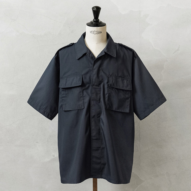 MADE IN USA 新品 デッドストック 米軍 リップストップ S/S シャツ NAVY【キャンペーン対象外】【I】