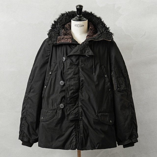 希少 実物 新品 デッドストック 米軍 N-3B フライトジャケット DEEP BLACK染め【キャンペーン対象外】【I】 ミリタリー