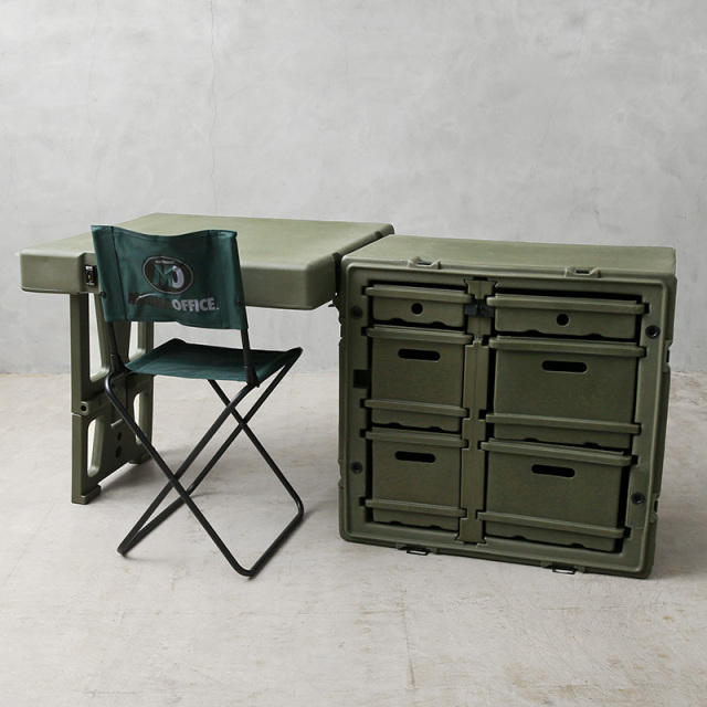 実物 新品 デッドストック 米軍 PELICAN シングル フィールドデスク イス付き【個別送料】【一部離島配送不可】【キャンペーン対象外】【I】