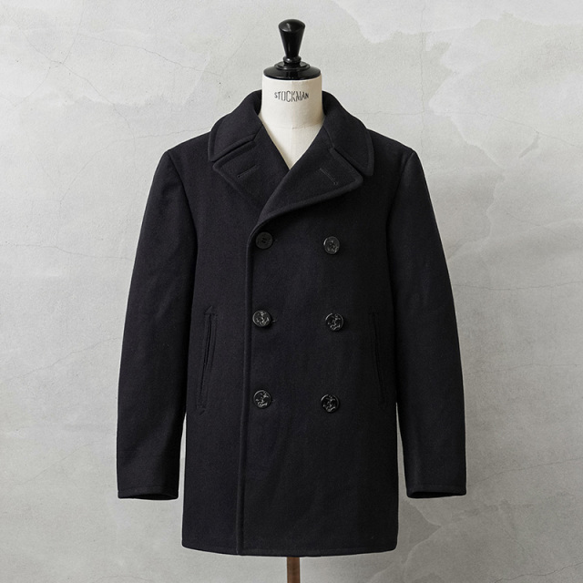 実物 USED 米軍 U.S.NAVY 50’s「CLOTHING SUPPLY OFFICE」KERSEY（カージー）ウール ピーコート DARK NAVY【キャンペーン対象外】【I】