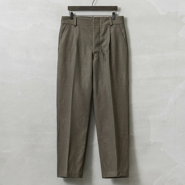 実物 新品 デッドストック イタリア軍 ウール トラウザーズ OLIVE【キャンペーン対象外】【I】ミリタリー