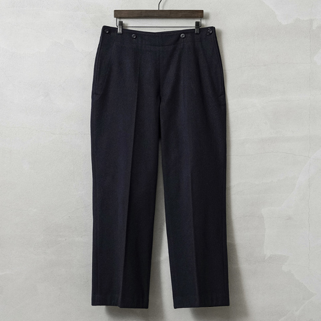 実物 USED ドイツ軍 ウール セーラーパンツ NAVY ウエストアジャスター付き / ドイツ海軍【キャンペーン対象外】【I】ミリタリー