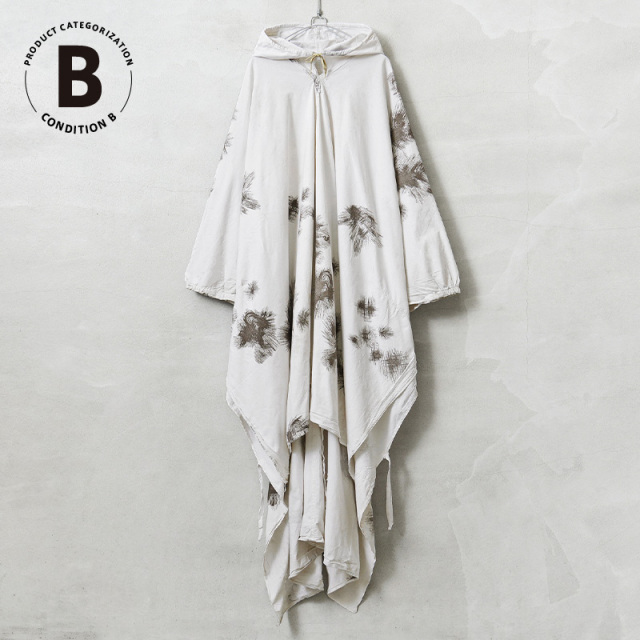 実物 USED ドイツ軍 スノーカモ ポンチョ コンディションB【キャンペーン対象外】【I】 ミリタリー