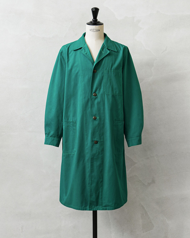 実物 USED オーストリア軍 CIVIL DEFENSE ショップコート TEAL GREEN