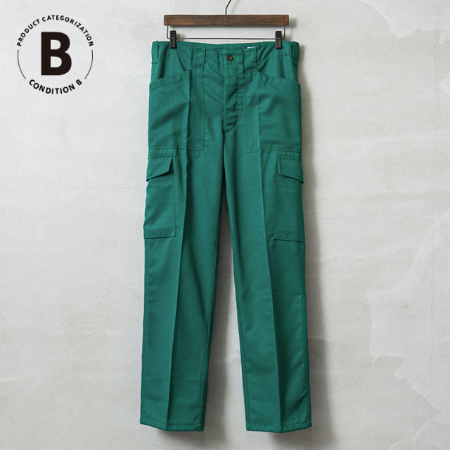 実物 USED オーストリア軍 CIVIL DEFENSE ファティーグ カーゴパンツ TEAL GREEN コンディションB【キャンペーン対象外】【I】