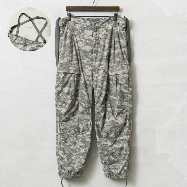 実物 USED 米軍 ECWCS GEN3 LEVEL5 コールドウェザー ソフトシェルパンツ UCP サスペンダー付き【キャンペーン対象外】【I】