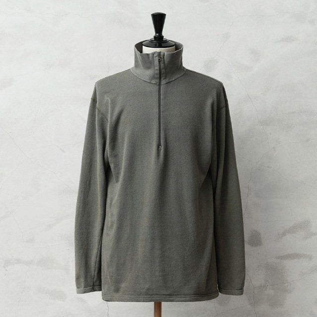 実物 USED オーストリア軍 ハーフジップ ベースレイヤー アンダーシャツ オリーブ系【キャンペーン対象外】【I】