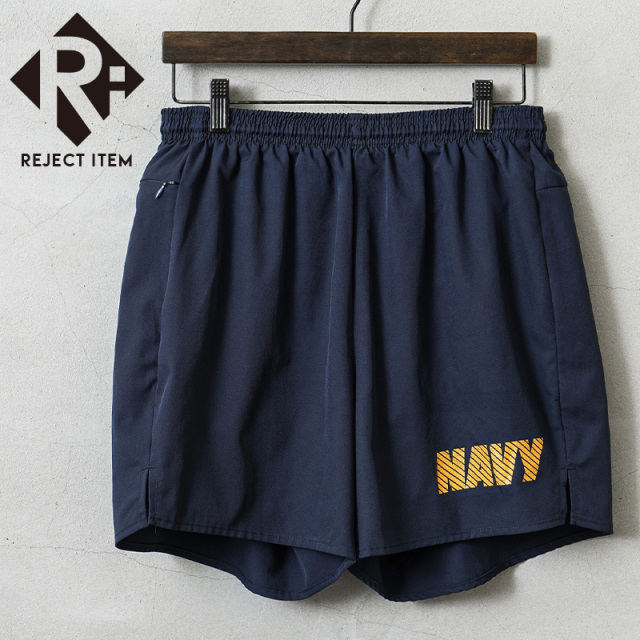 リジェクト 訳あり品 実物 USED 米軍 U.S.NAVY OPTU フィジカル トレーニングショーツ イエローロゴ【キャンペーン対象外】【I】