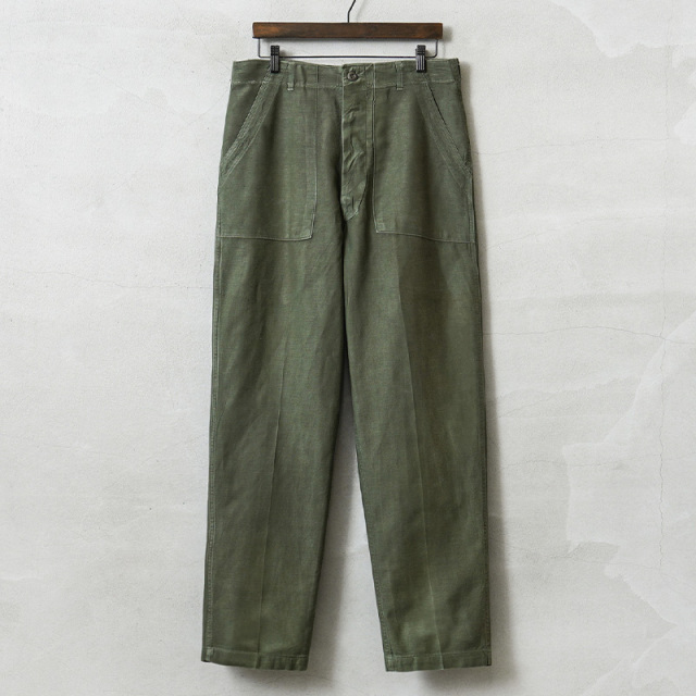 実物 USED 米軍 60’s後期～70’s OG-107 ユーティリティパンツ ボタンフライ / ベイカーパンツ【キャンペーン対象外】【T】