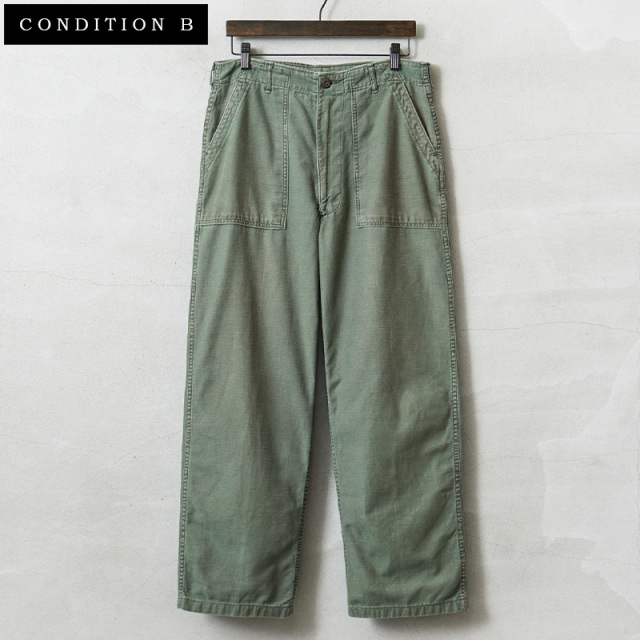 実物 USED 米軍 60’s後期～70’s OG-107 ユーティリティパンツ ジッパーフライ コンディションB / ベイカーパンツ【キャンペーン対象外】【T】