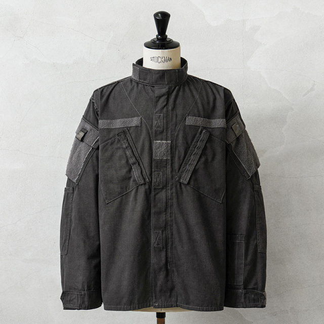 実物 USED 米軍 ACU コンバット ジャケット UCP SOLID BLACK染め ソリッドカラー【キャンペーン対象外】【I】