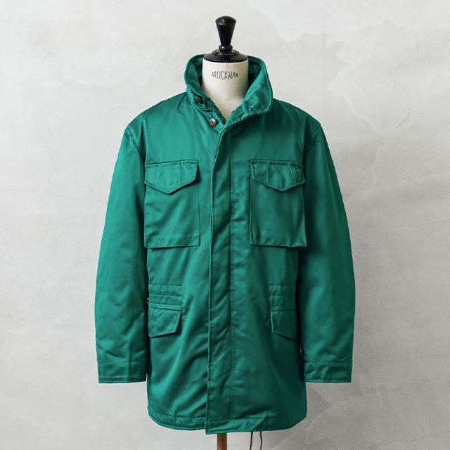 実物 新品 デッドストック オーストリア軍 CIVIL DEFENSE M-65 フィールドジャケット TEAL GREEN エポレットなし【キャンペーン対象外】【I】