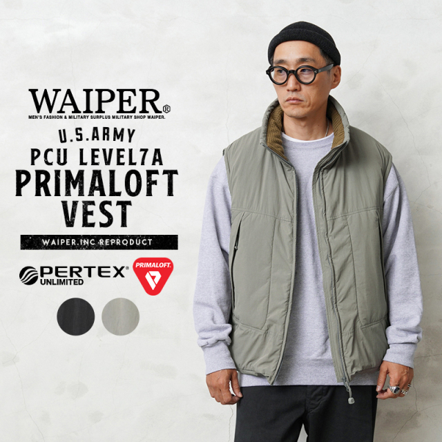 【即日出荷対応】米軍 PCU LEVEL7A PRIMALOFT ベスト PERTEX UNLIMITED  WAIPER.inc【WP1022】【キャンペーン対象外】【T】