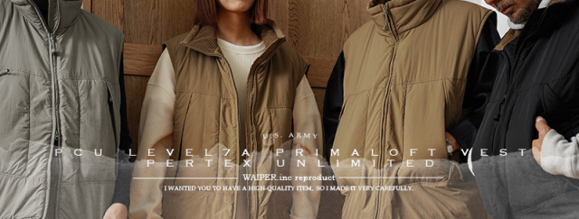 米軍 PCU LEVEL7A PRIMALOFT ベスト PERTEX UNLIMITED WAIPER.inc 