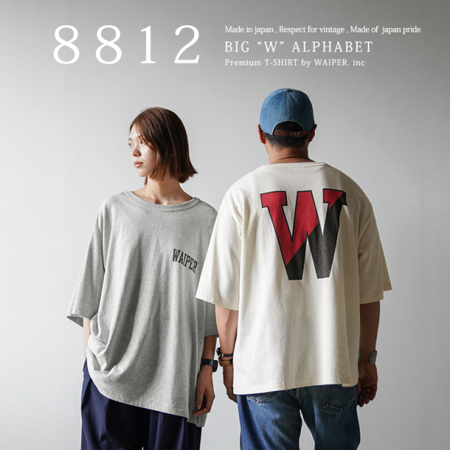 【即日出荷対応】WAIPER.inc RESPECT FOR VINTAGE 88／12 FABRIC PREMIUM プリントTシャツ BIG ”W”ALPHABET 日本製【WP1060A】【キャンペーン対象外】【T】ミリタリー