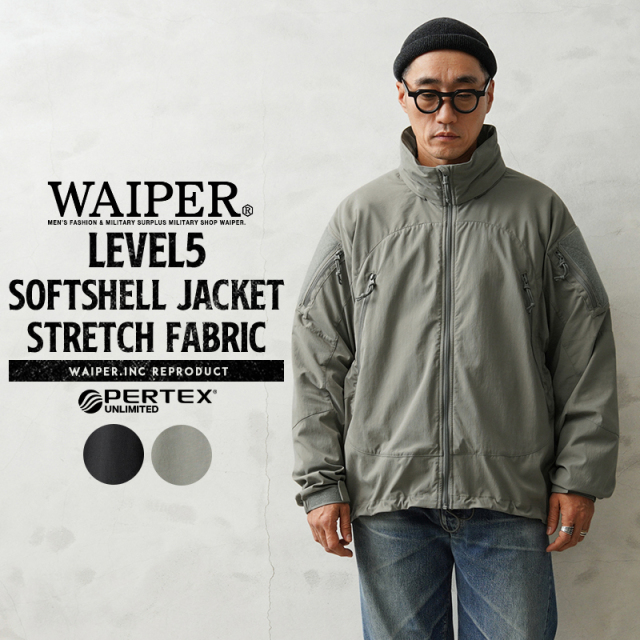 WAIPER.inc LEVEL5 ソフトシェルジャケット PERTEX UNLIMITED STRETCH FABRIC【WP1079】【キャンペーン対象外】【T】