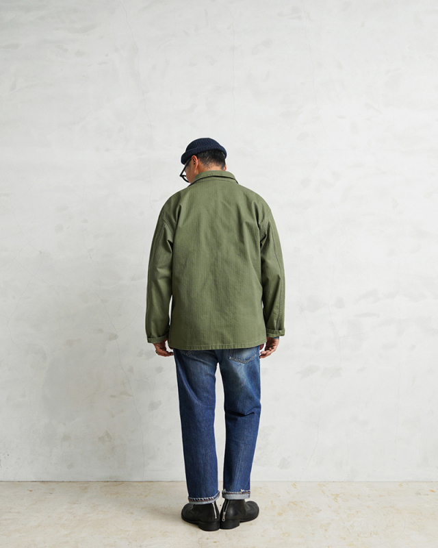 ジャケット・アウター m47 hbt m_m2000 US ARMY M-47 HBT UTILITY JACKET 40S 「月桂樹ボタン、S