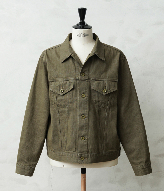 WAIPER イギリス軍 ヴィンテージ グリーンデニム トラッカージャケット WAIPER.inc イギリス軍 ヴィンテージ グリーンデニム トラッカー