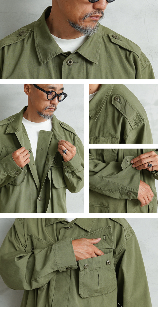 ジャングルファティーグジャケット 1st ヴィンテージ 実物 ミリタリー WAIPER.inc 米軍 ジャングルファティーグジャケット 1st【WP1099】