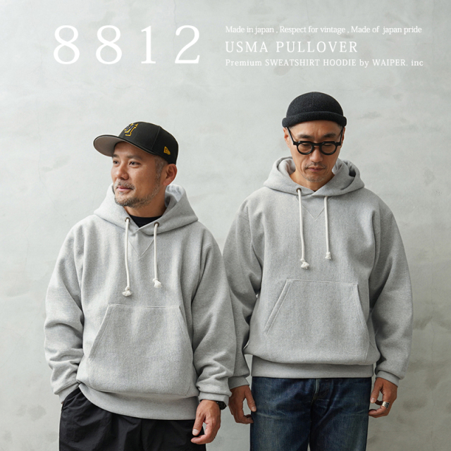 【即日出荷対応】WAIPER.inc RESPECT FOR VINTAGE 88／12 FABRIC PREMIUM USMA プルオーバースウェットパーカー 日本製【WP1103】【キャンペーン対象外】【T】
