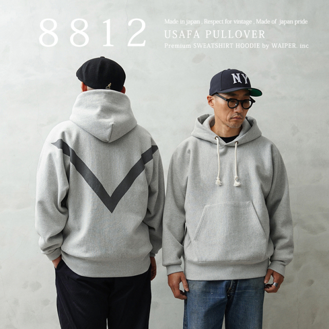 【即日出荷対応】WAIPER.inc RESPECT FOR VINTAGE 88／12 FABRIC PREMIUM USAFA プルオーバースウェットパーカー 日本製【WP1104】【キャンペーン対象外】【T】