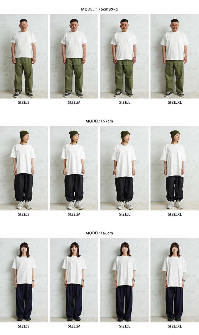 WAIPER.inc 1-Pack クルーネック S/S ポケットTシャツ MADE IN