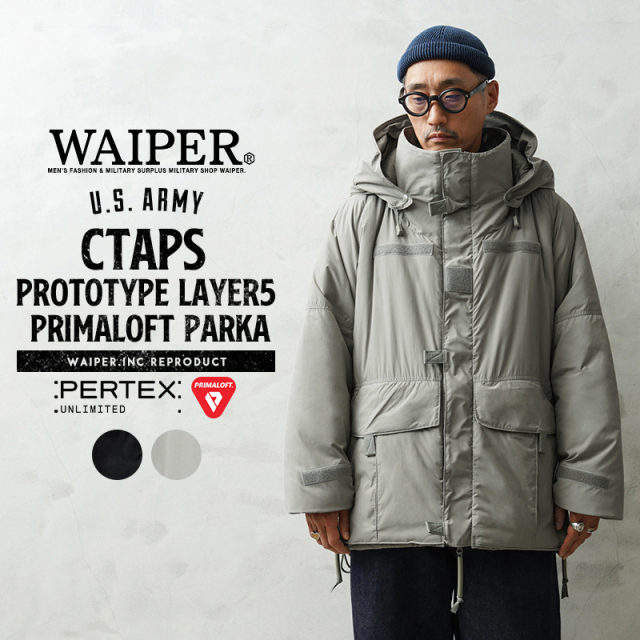 WAIPER.inc 米軍 CTAPS PROTOTYPE LAYER5 PRIMALOFT パーカー PERTEX UNLIMITED【WP1126】【キャンペーン対象外】【I】ミリタリー