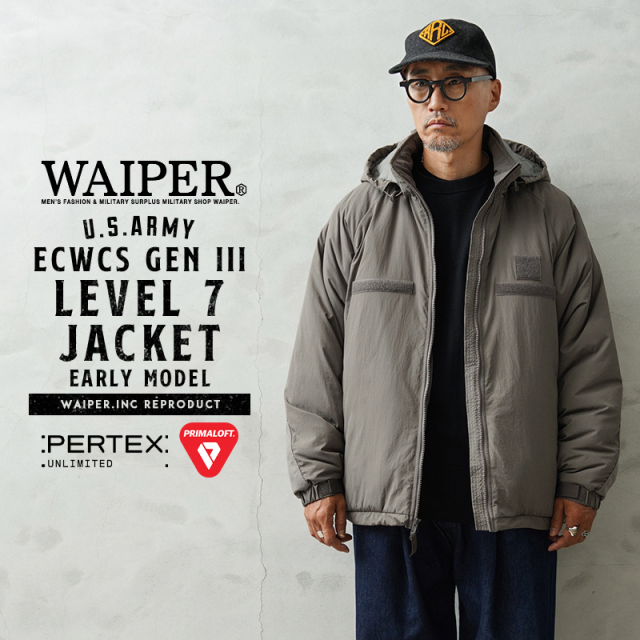 WAIPER.inc 米軍 ECWCS GEN III LEVEL7 PRIMALOFT ジャケット 初期型 PERTEX UNLIMITED【WP1190】【キャンペーン対象外】【T】