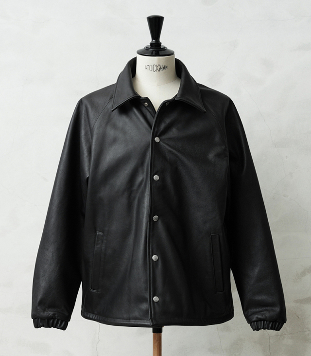 WAIPER.inc カウレザー コーチジャケット with ”GOLDEN FLASH MFG