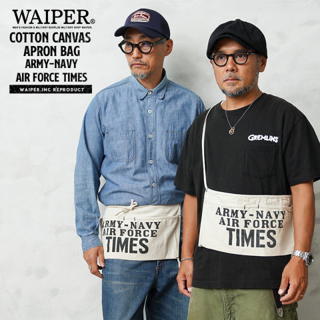WAIPER.inc コットンキャンバス ニュースペーパー エプロンバッグ【WP1212】【キャンペーン対象外】【T】