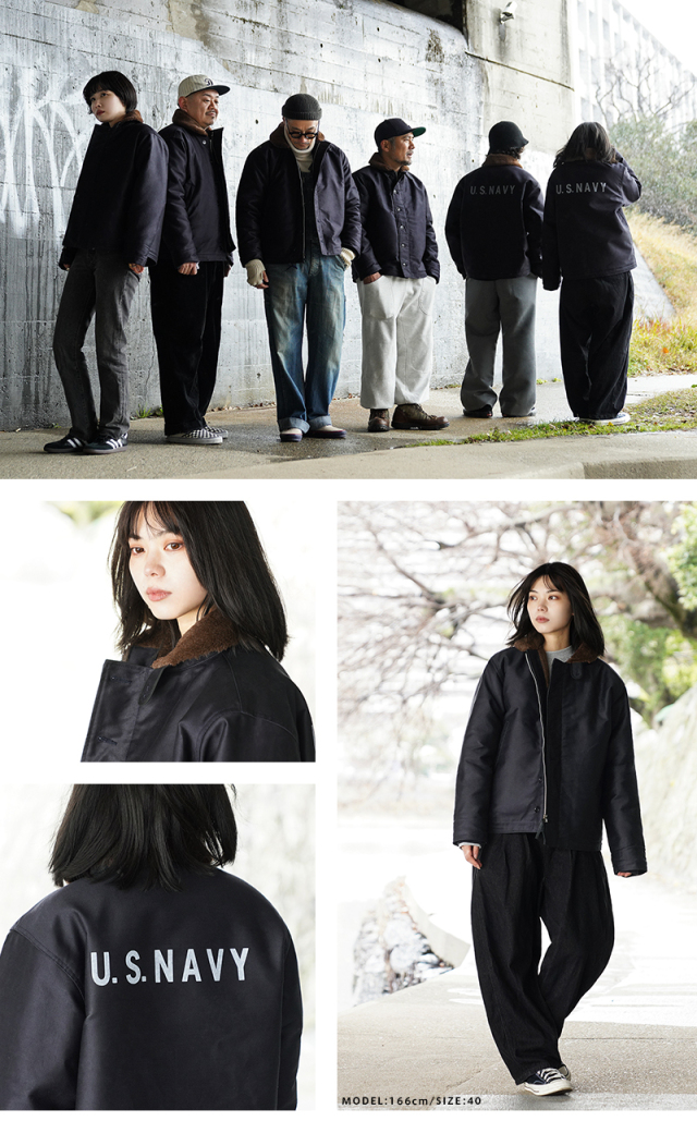 WAIPER.inc 忠実復刻 米軍 U.S.NAVY N-1 デッキジャケット 前期型 NAVY  