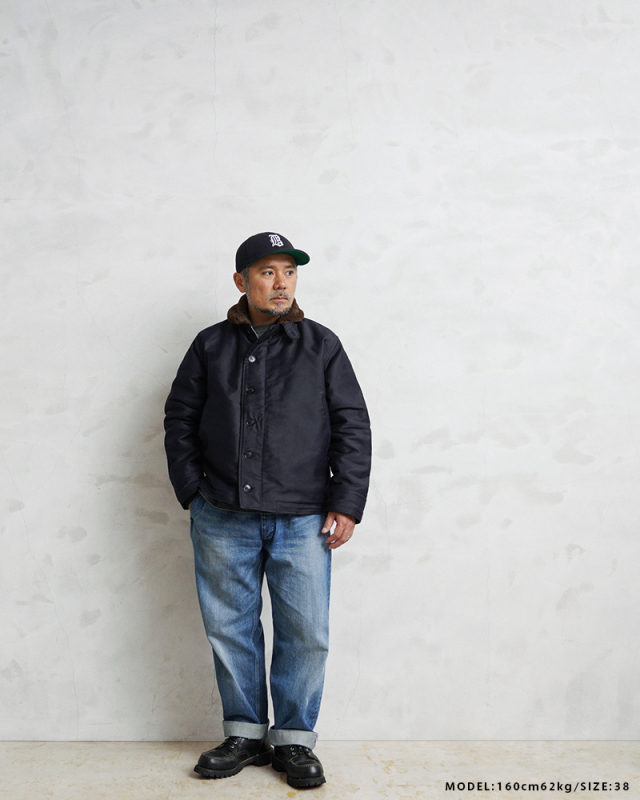 WAIPER.inc 忠実復刻 米軍 U.S.NAVY N-1 デッキジャケット 前期型 NAVY  