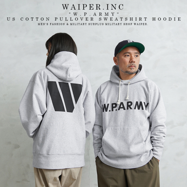 WAIPER.inc “W.P.ARMY” USコットン プルオーバー スウェットパーカー【WP141】【キャンペーン対象外】【T】