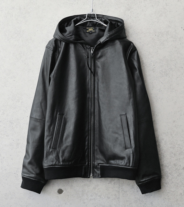 WAIPER.inc シープスキン HOODED レザージャケット 革ジャン レザーパーカ 