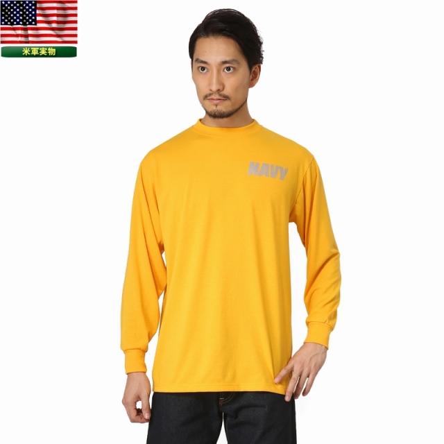 実物 新品 米軍U.S.NAVY 最新トレーニング用 ロングＴシャツ 米軍放出品 ミリタリーファッション 軍服【キャンペーン対象外】【T】