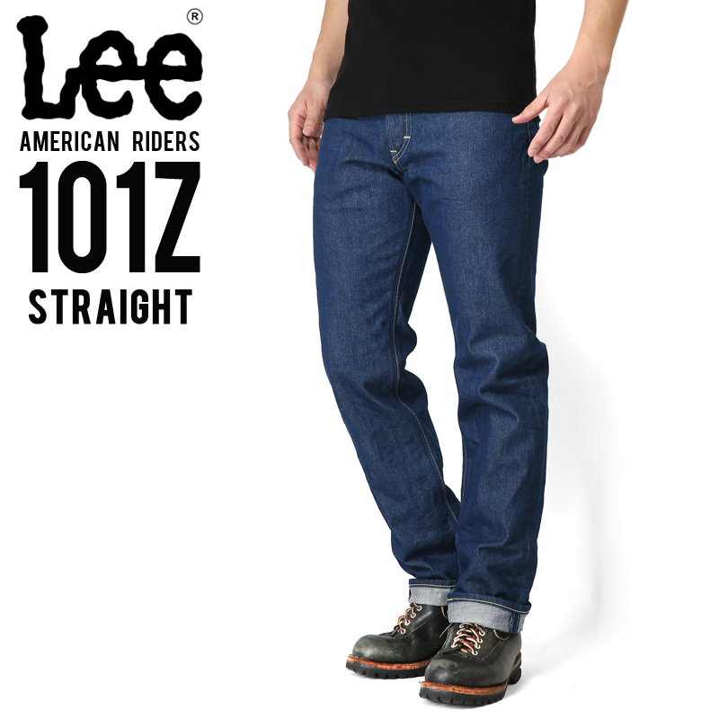 Lee リー AMERICAN RIDERS 101Z ストレート デニムパンツ ミディアムインディゴ【LM5101-400】 【キャンペーン対象外】【T】