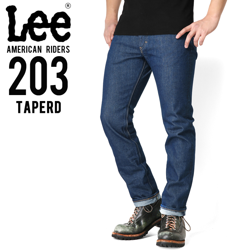 Lee リー AMERICAN RIDERS 203 テーパード デニムパンツ ミディアムインディゴ【LM5203-400】 【キャンペーン対象外】【T】