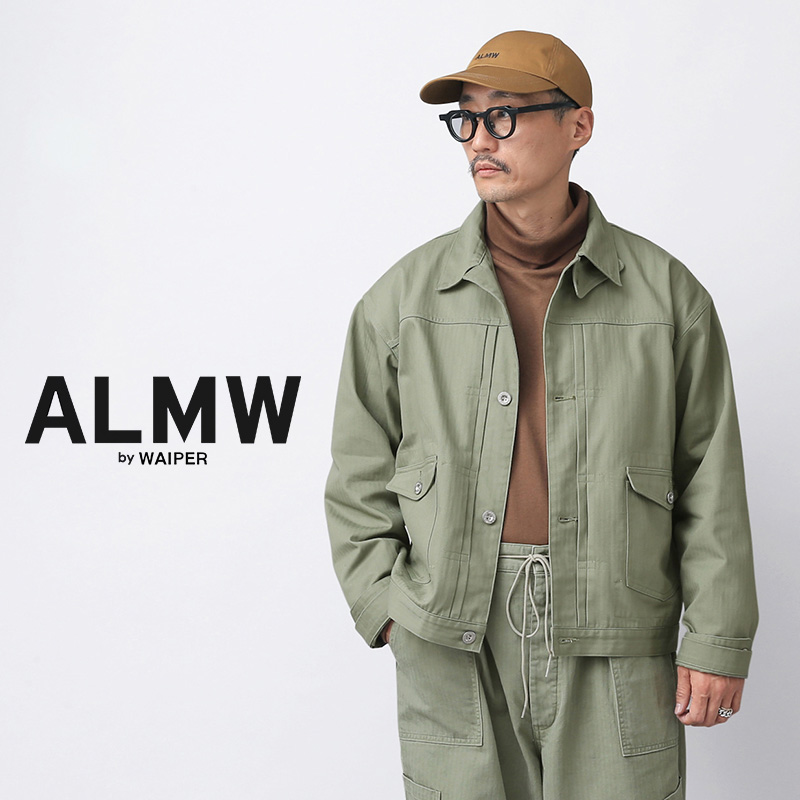 WAIPER ヘリンボーン柄ミリタリージャケット vintage m47htb_1.jpg
