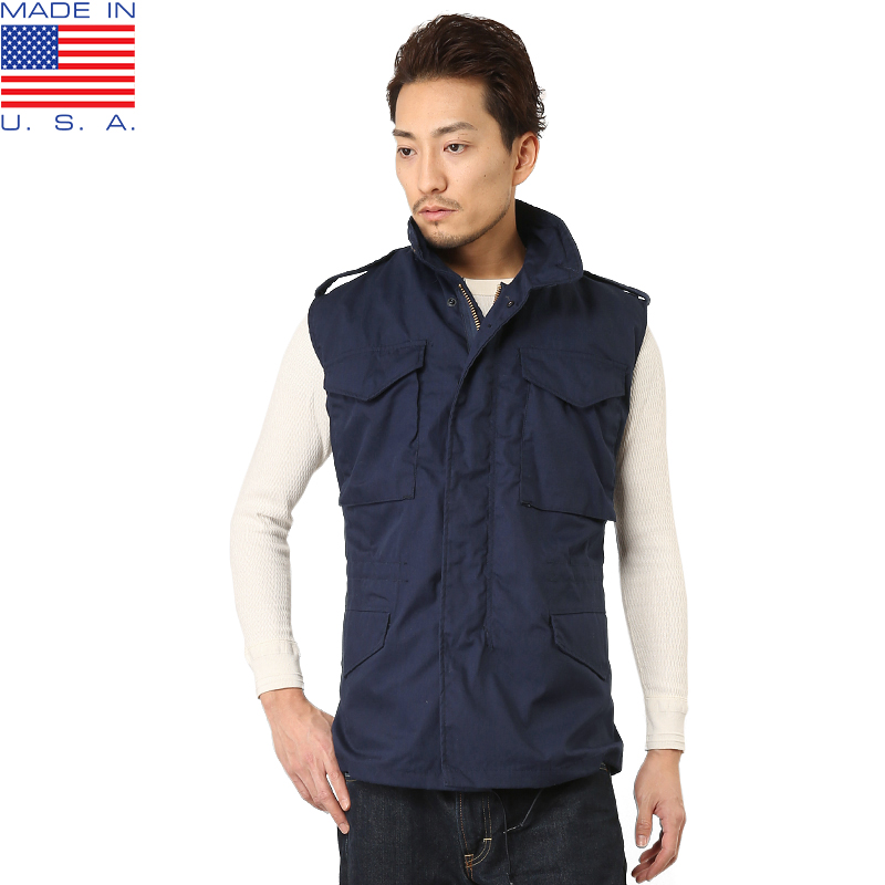 ★カートで割引対象品★新品 デッドストック MADE IN USA M-65コマンドベスト NAVY【T】