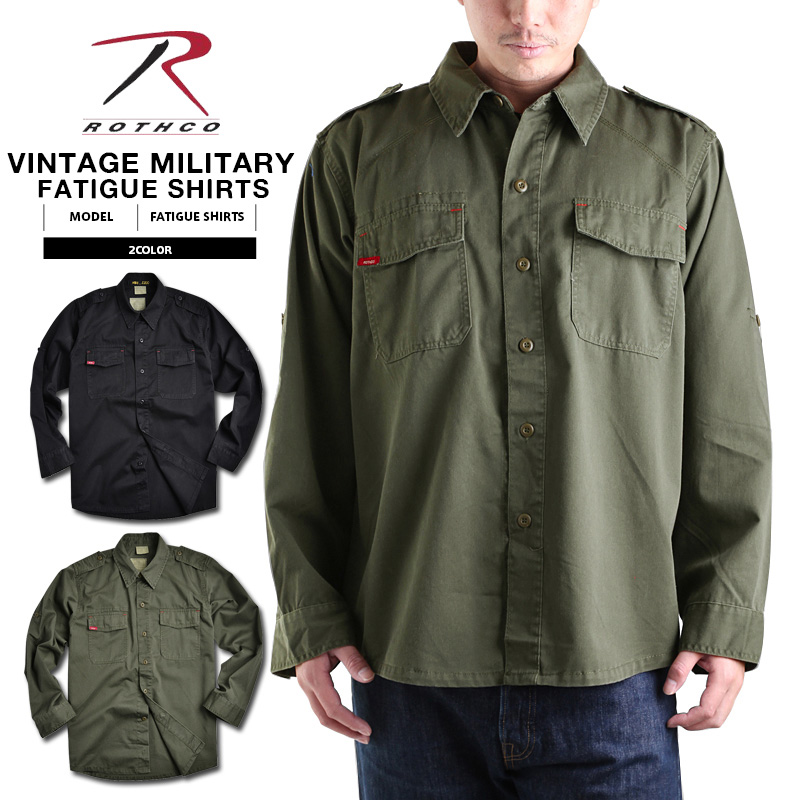 ★カートで割引対象品★ROTHCO ロスコ ヴィンテージ ファティーグシャツ2色【T】